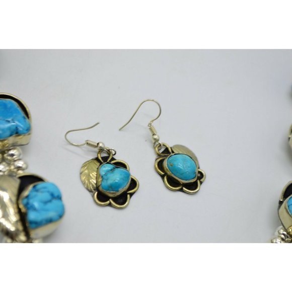 Sleeping Beauty Blue Turquoise Navajo Mexican Silv - Picture 5 of 11